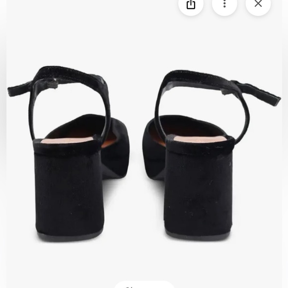 Reformation mirasol Black Velvet Platform Pumps 7 37 - Picture 4 of 7